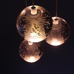 Suspension G4 Retroifit 3 W en cristal chromé, lampe suspendue moderne et contemporaine