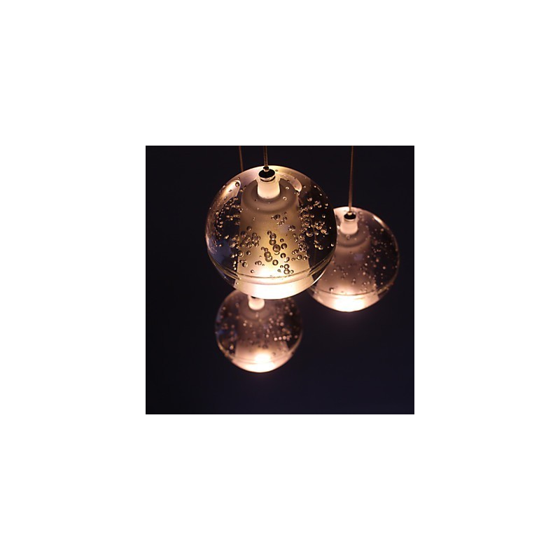 Suspension G4 Retroifit 3 W en cristal chromé, lampe suspendue moderne et contemporaine
