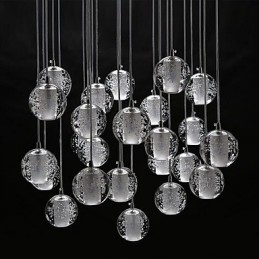Suspension G4 Retroifit 3 W en cristal chromé, lampe suspendue moderne et contemporaine