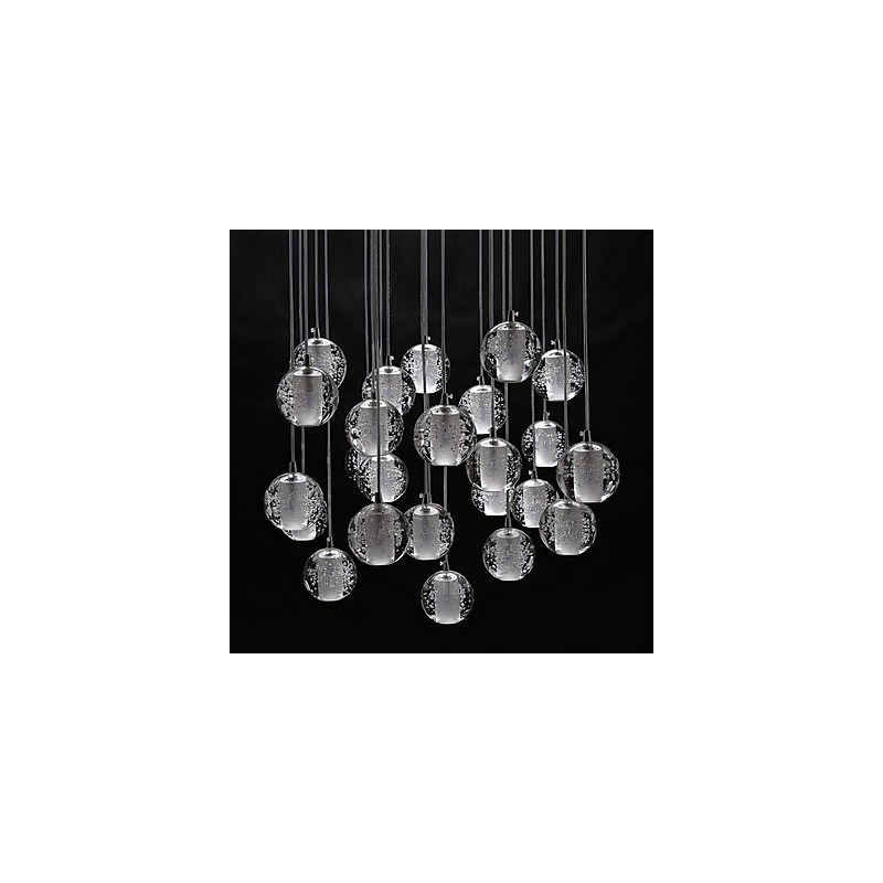 Suspension G4 Retroifit 3 W en cristal chromé, lampe suspendue moderne et contemporaine