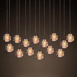 Suspension G4 Retroifit 3 W en cristal chromé, lampe suspendue moderne et contemporaine