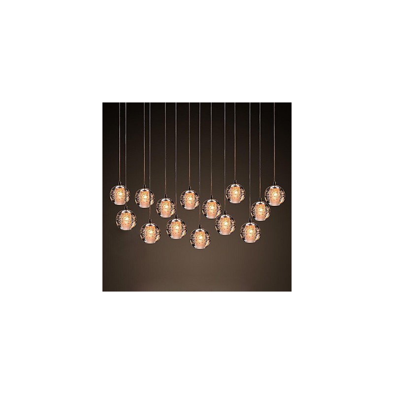 Suspension G4 Retroifit 3 W en cristal chromé, lampe suspendue moderne et contemporaine
