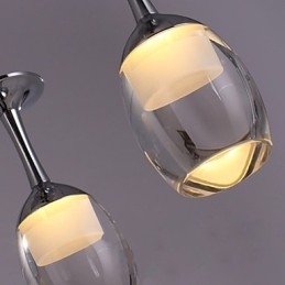 Suspensions 3 lumières à longue plaque arrière, style moderne et contemporain