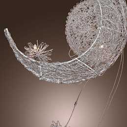 Suspension moderne contemporaine en métal galvanisé de style mini globe