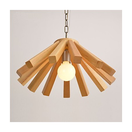 Suspension rétro en bois et bambou Suspension rétro en bois et bambou