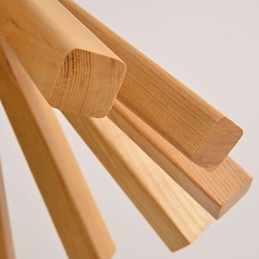 Suspension rétro en bois et bambou