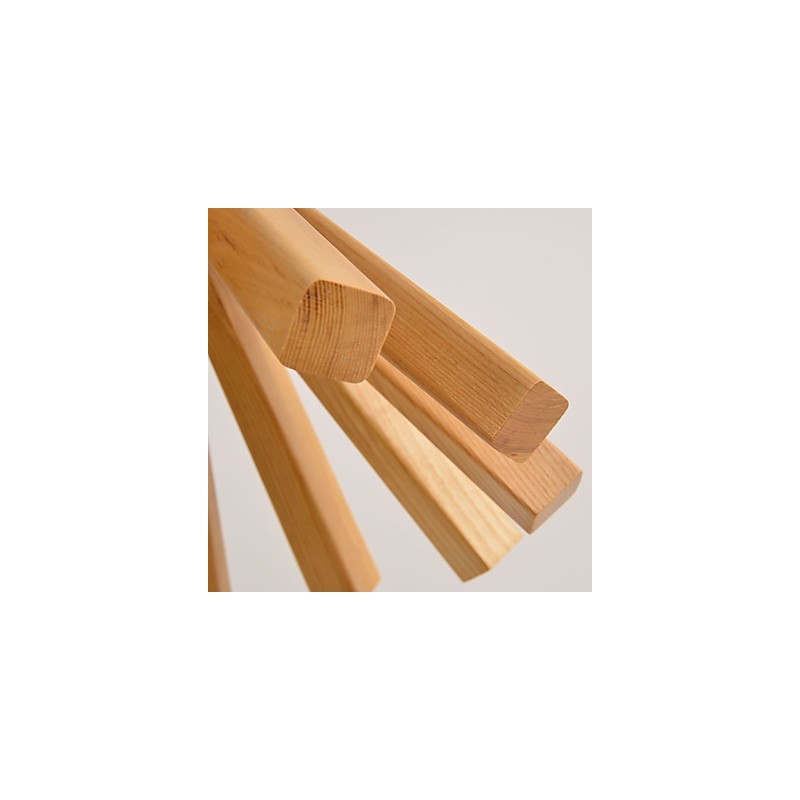 Suspension rétro en bois et bambou