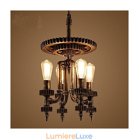 Éclairage décoratif pour magasin d'engrenages mécaniques rétro