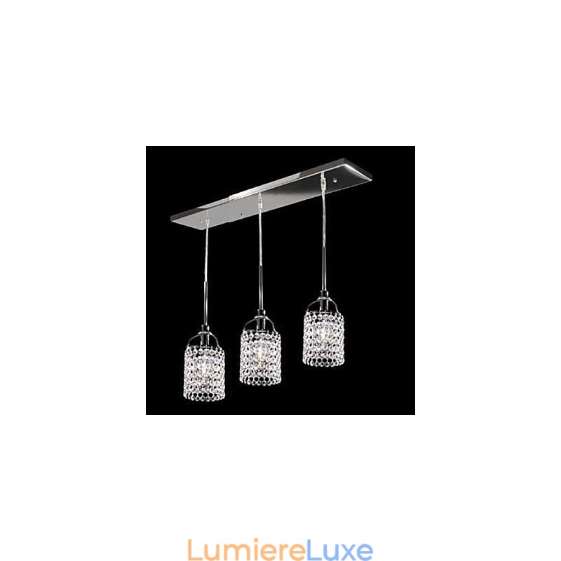 Suspension en métal et cristal