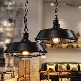 Suspensions style country américain rétro en fer forgé contemporain et contracté pour entrepôt