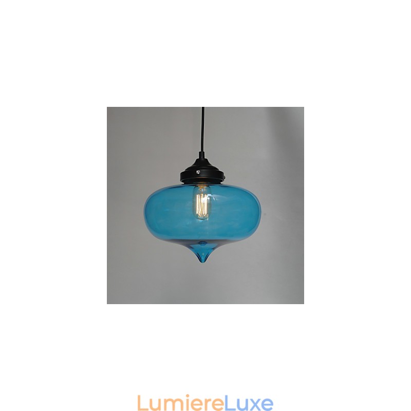 Suspension Bubble Design 1 lumière avec abat-jour transparent
