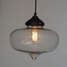Suspension Bubble Design 1 lumière avec abat-jour transparent