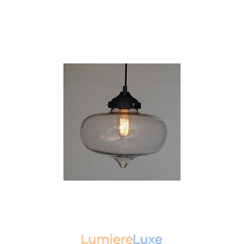 Suspension Bubble Design 1 lumière avec abat-jour transparent