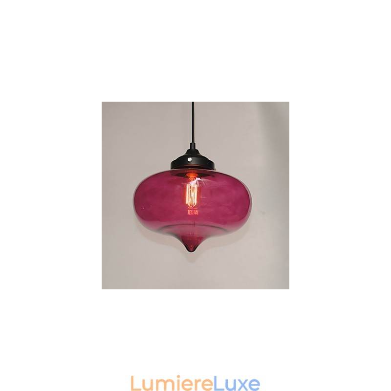 Suspension Bubble Design 1 lumière avec abat-jour transparent
