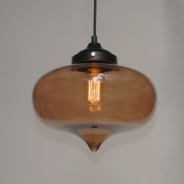 Suspension Bubble Design 1 lumière avec abat-jour transparent