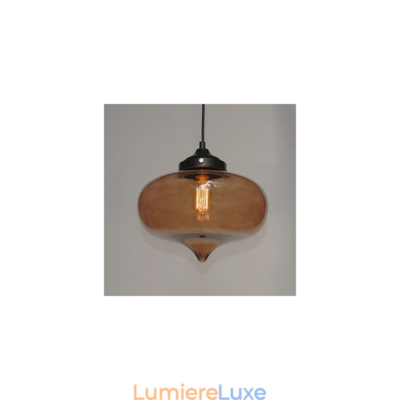Suspension Bubble Design 1 lumière avec abat-jour transparent