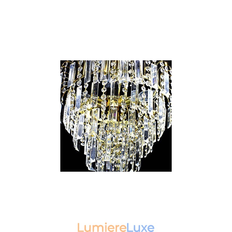 Lustre de luxe à 6 lumières de style européen en forme de couronne