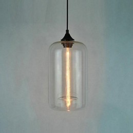 Suspension design bouteille 1 lumière peinture minimaliste en fer