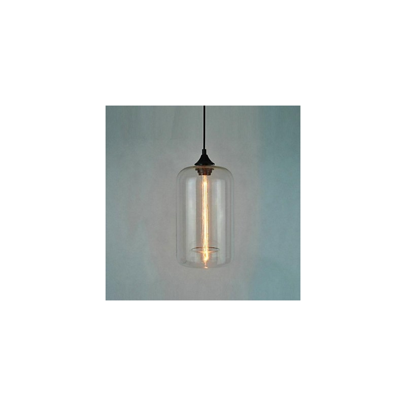 Suspension design bouteille 1 lumière peinture minimaliste en fer