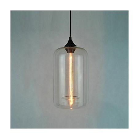Suspension design bouteille 1 lumière peinture minimaliste en fer