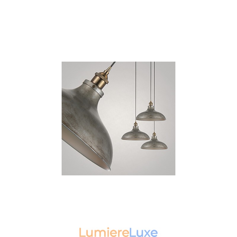 1 lampe suspendue style industriel vintage antique en fer et métal