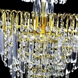 Lustre de luxe à 6 lumières de style européen en forme de couronne