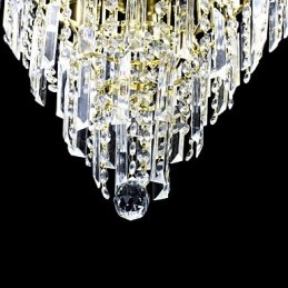 Lustre de luxe à 6 lumières de style européen en forme de couronne