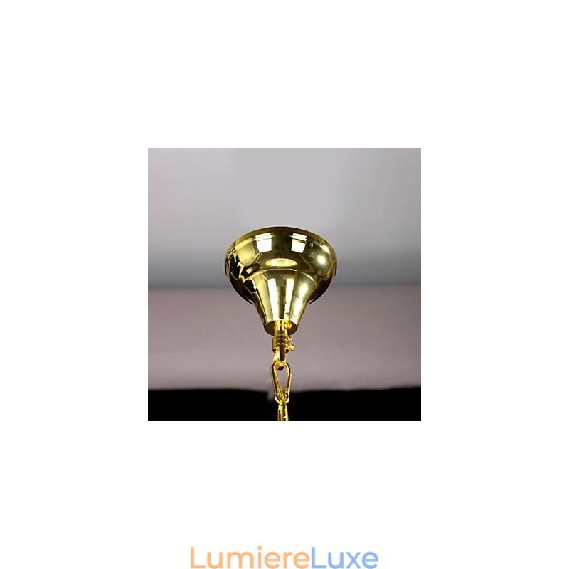 Lustre de luxe à 6 lumières de style européen en forme de couronne