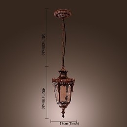 Suspension d'inspiration antique à 1 lumière