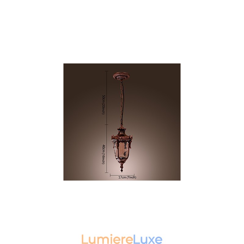 Suspension d'inspiration antique à 1 lumière
