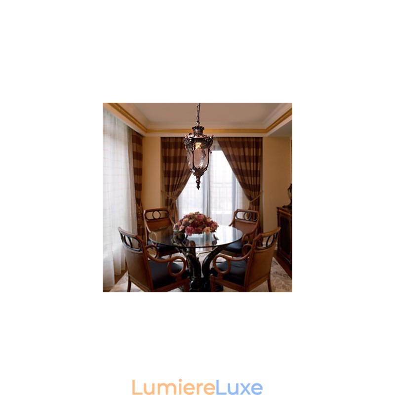 Suspension d'inspiration antique à 1 lumière