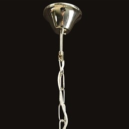 Lustre suspendu moderne contemporain en cristal chromé