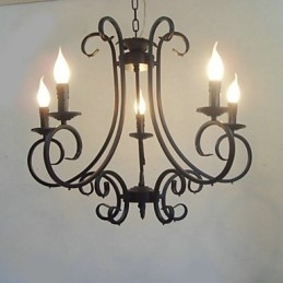 Lustre en métal peint classique traditionnel