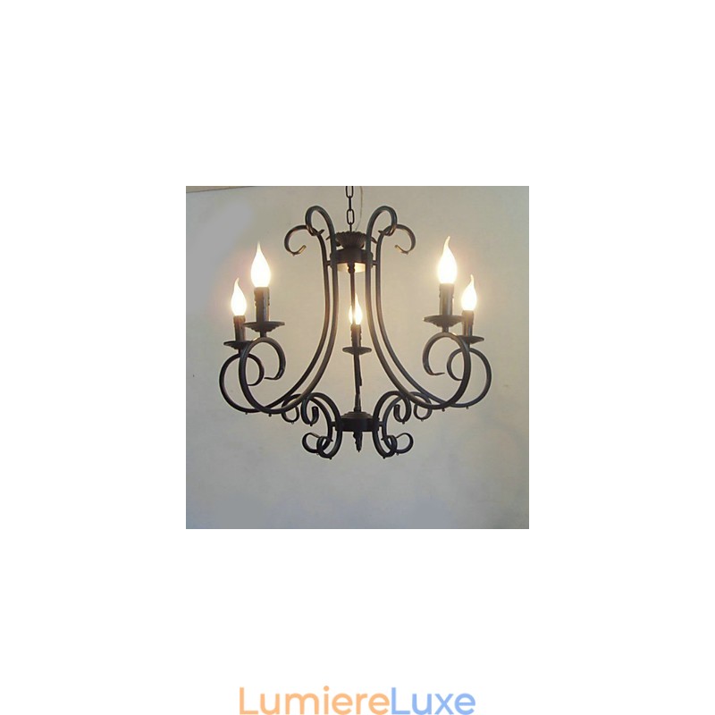 Lustre en métal peint classique traditionnel