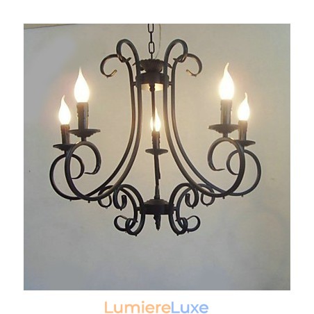 Lustre en métal peint classique traditionnel Lustre en métal peint classique traditionnel
