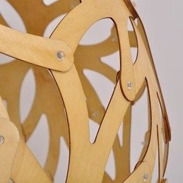 Suspension rétro en bois et bambou