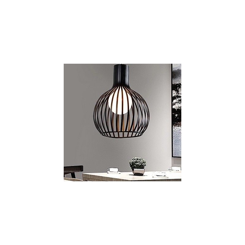 Lustre cage à oiseaux en fer forgé de style rétro américain