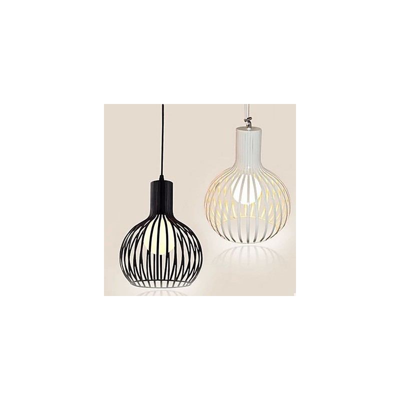 Lustre cage à oiseaux en fer forgé de style rétro américain