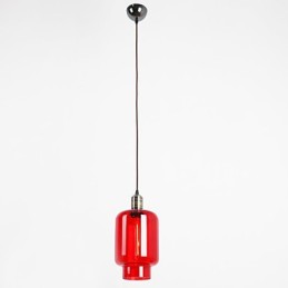 Suspension moderne en verre plaqué à 1 lumière