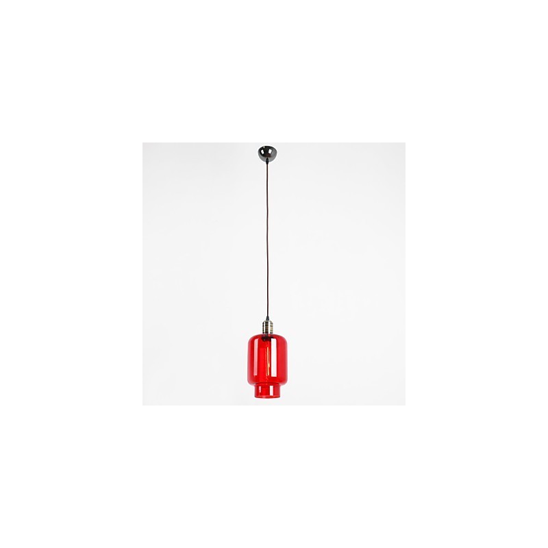 Suspension moderne en verre plaqué à 1 lumière