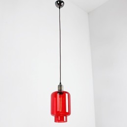 Suspension moderne en verre plaqué à 1 lumière
