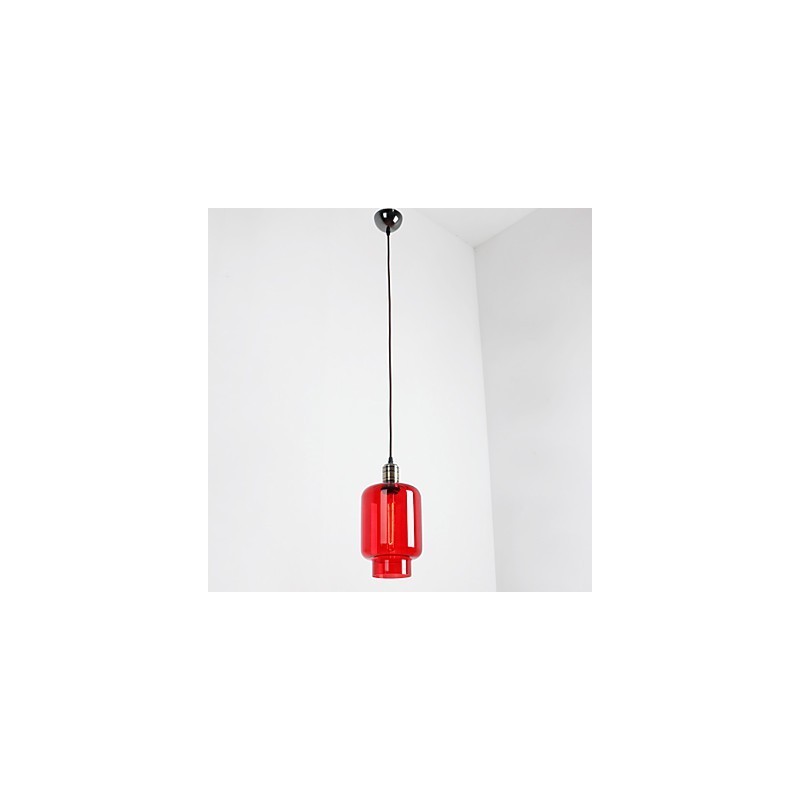 Suspension moderne en verre plaqué à 1 lumière
