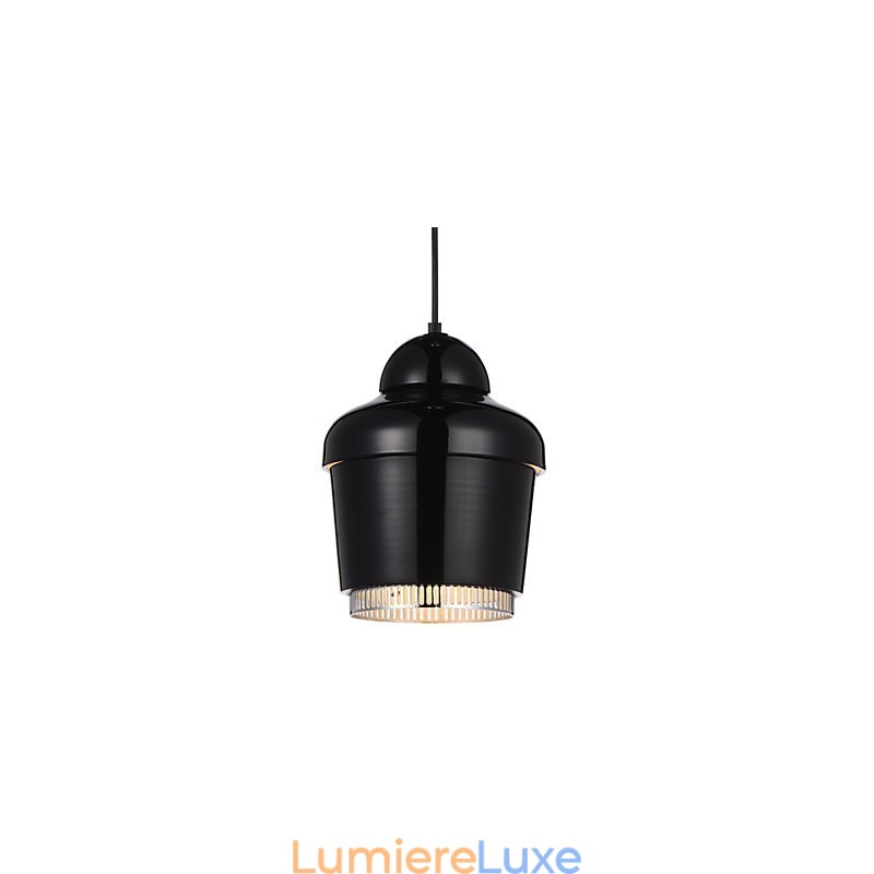 Suspension 1 lumière moderne et simple, en acier au carbone, chrome doré, noir et blanc