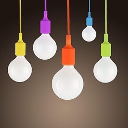 Mini suspension 1 lumière moderne minimaliste en silicone aux couleurs acidulées