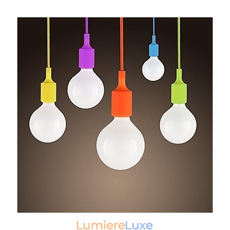 Mini suspension 1 lumière moderne minimaliste en silicone aux couleurs acidulées Mini suspension 1 lumière moderne minimaliste en silicone aux couleurs acidulées