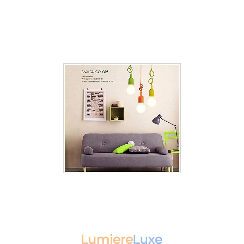 Mini suspension 1 lumière moderne minimaliste en silicone aux couleurs acidulées