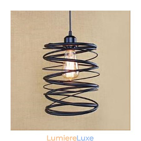 Lampe suspendue à tête unique en fer forgé, style américain, restauration des anciennes méthodes Lampe suspendue à tête unique en fer forgé, style américain, restauration des anciennes méthodes