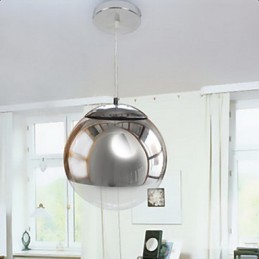 Suspension moderne contemporaine de style mini globe électroplaquée