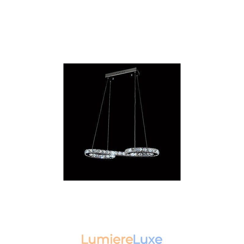 Modèle de suspension moderne en cristal, luminaires de plafond luxueux