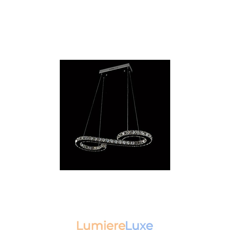 Modèle de suspension moderne en cristal, luminaires de plafond luxueux